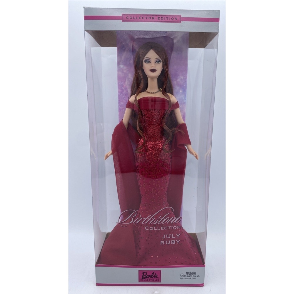 BIRTHSTONE COLLECTION JULY RUBY  BARBIE DOLL 2002 MATTEL B3415